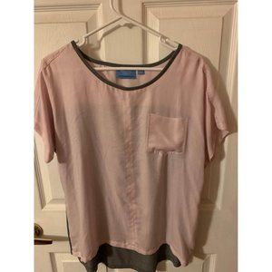 Pink and Gray Women's Blouse